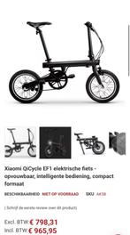 Xiaomi vouwfiets elektrische, Fietsen en Brommers, Elektrische fietsen, Ophalen, Nieuw, 50 km per accu of meer, Overige merken