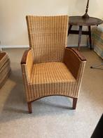 Rieten stoel, Huis en Inrichting, Stoelen, Ophalen, Gebruikt, Bruin, Riet of Rotan