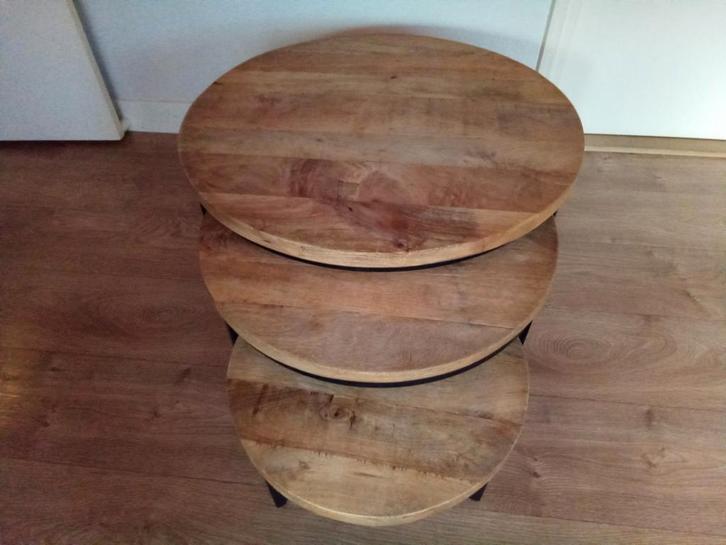 MANGO HOUTEN SALONTAFEL SET ZWARE MEUBELWINKEL KWALITEIT, Huis en Inrichting, Tafels | Salontafels, Ophalen