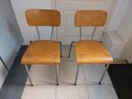 Vintage schoolstoel, Ophalen, Gebruikt, Twee, Bruin