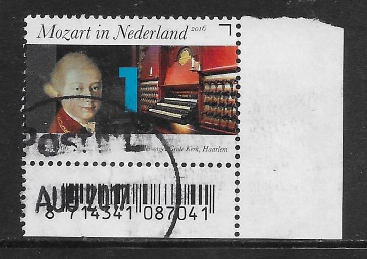 2016, Mozart in NL, Orgel [3414] (K2709), Postzegels en Munten, Postzegels | Nederland, Ophalen of Verzenden