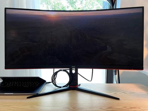 AOC CU34G2X 34 Inch Gaming Monitor, Computers en Software, Monitoren, Zo goed als nieuw, 101 t/m 150 Hz, DisplayPort, HDMI, Gaming