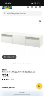 IKEA BESTA TV Meubel - Wit/Lappviken, Huis en Inrichting, Ophalen, Kunststof, Gebruikt, 150 tot 200 cm