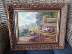 Schilderij met boerderijdieren, Antiek en Kunst, Kunst | Schilderijen | Klassiek, Ophalen of Verzenden
