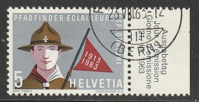 Zwitserland 1963 768 Scouting, Gest, Ophalen of Verzenden, Gestempeld