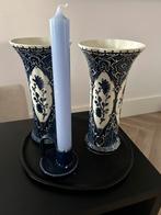 Royal by boch delft delft’s blauw 2x vaas, Minder dan 50 cm, Blauw, Ophalen of Verzenden, Zo goed als nieuw