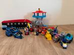 Paw Patrol set - Uitkijktoren, Bus, auto’s, Ophalen, Zo goed als nieuw
