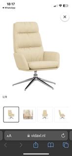 Relaxt fauteuil stoel crème stoel zetel, Huis en Inrichting, Fauteuils, Nieuw, Ophalen of Verzenden, Metaal