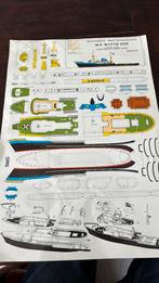 Zeesleepboot ms Zwarte zee/Ms. Witte Zee - Bouwplaat, Hobby en Vrije tijd, Modelbouw | Boten en Schepen, Ophalen of Verzenden