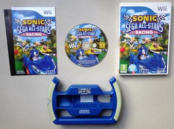 Sonic & Sega All Stars Racing + stuurtje voor de Wii beschikbaar voor biedingen