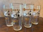 4x Vintage glazen, Olympische Spelen Tokio, Ophalen, Zo goed als nieuw, Frisdrankglas