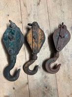 Antieke touw katrollen, Antiek en Kunst, Ophalen of Verzenden