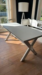Mooie tafel!! 180/80cm. Wit. Met kruispoot, Ophalen of Verzenden, Tafel(s), Zo goed als nieuw