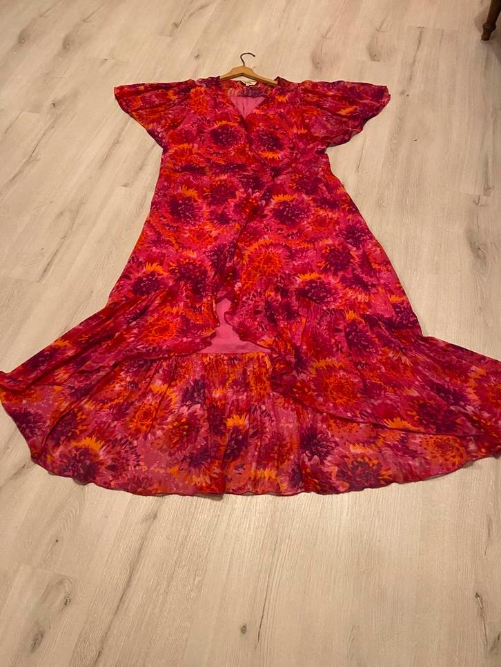 Fred van Leer /Shoeby maat xl/ xxl, Kleding | Dames, Jurken, Zo goed als nieuw, Maat 46/48 (XL) of groter, Rood, Onder de knie