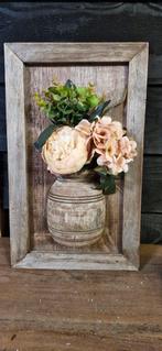 Houten Pot in Lijst - Wanddecoratie, Ophalen of Verzenden