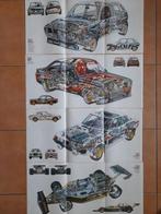 Poster Golf 1 Rally, Escort 2, Celica Rally, Formule 2, Gebruikt, Verzenden, Rechthoekig Liggend, Sport