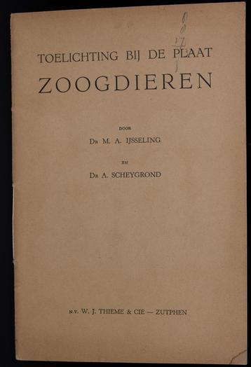 schoolplaat boekje    Nederlandse   Zoogdieren . beschikbaar voor biedingen