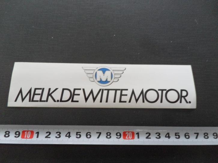 sticker MELK de witte motor  ***, Verzamelen, Stickers, Zo goed als nieuw, Bedrijf of Vereniging, Ophalen