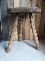 Leuk oud houten melkkrukje / krukje / bijzet tafeltje, Antiek en Kunst, Verzenden
