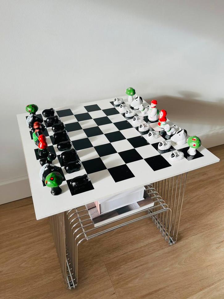 Vintage schaakbord design Michel Chauvaux modèle déposé, Hobby en Vrije tijd, Gezelschapsspellen | Bordspellen, Gebruikt, Ophalen of Verzenden