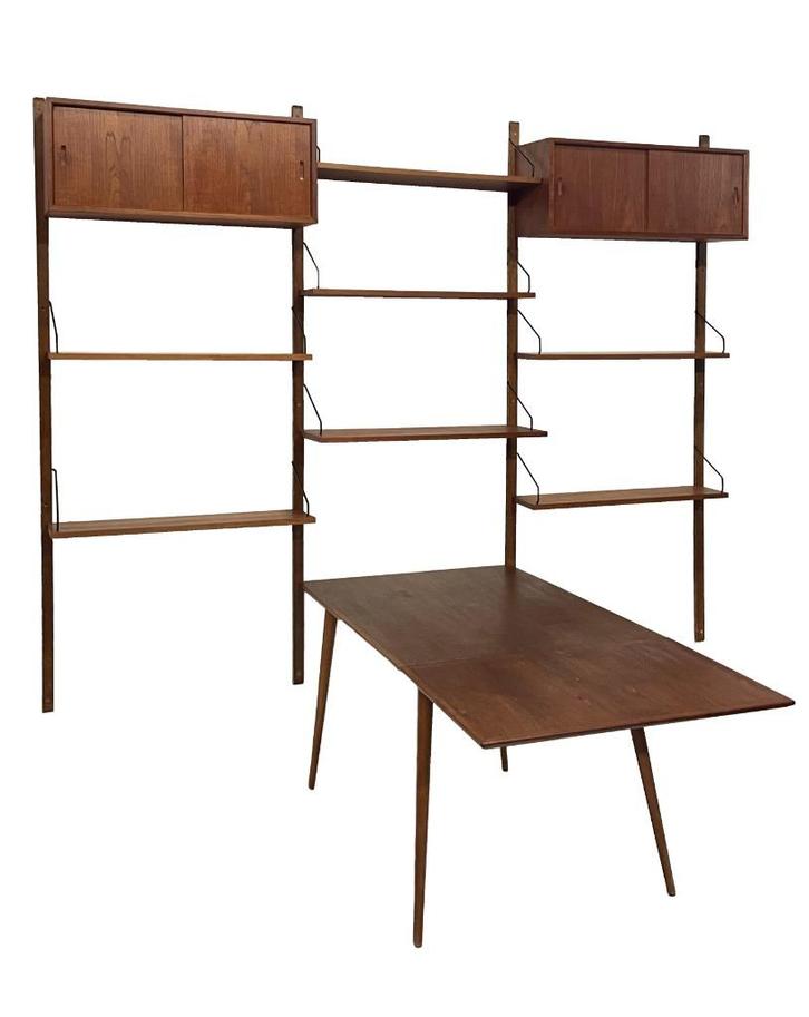 Vintage Poul Cadovius Royal System wandsysteem wallunit, Huis en Inrichting, Kasten | Wandmeubels, Verzenden