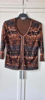 Gerry Weber top/blouse maat 42 zgan, Bruin, Maat 42/44 (L), Ophalen of Verzenden, Zo goed als nieuw