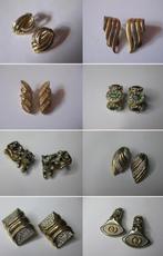 Diverse oorbellen / vintage oorclips goudkleurig strass, Ophalen, Overige materialen, Gebruikt, Goud