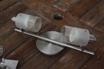 plafondspots plafondlamp 2 spots geschikt voor LED, Ophalen, Gebruikt, Glas