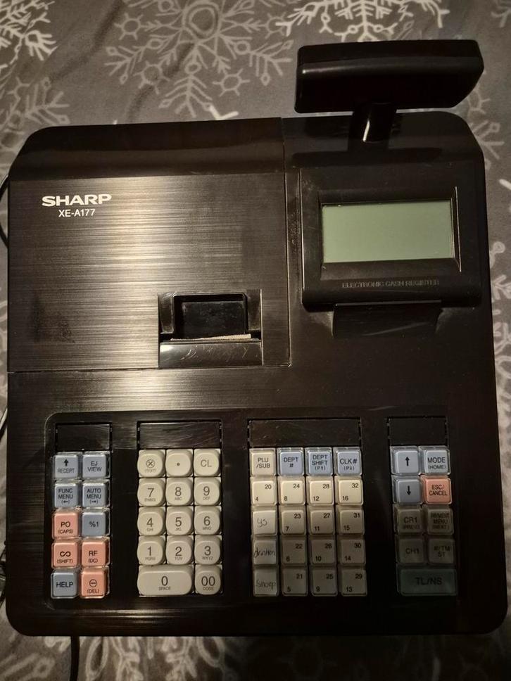 Sharp XE-A177 Kassa + 34 thermorollen, Verzamelen, Elektronische Apparatuur, Overige typen, Ophalen