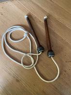 Brocante springtouw met houten handvaten, Antiek en Kunst, Ophalen of Verzenden