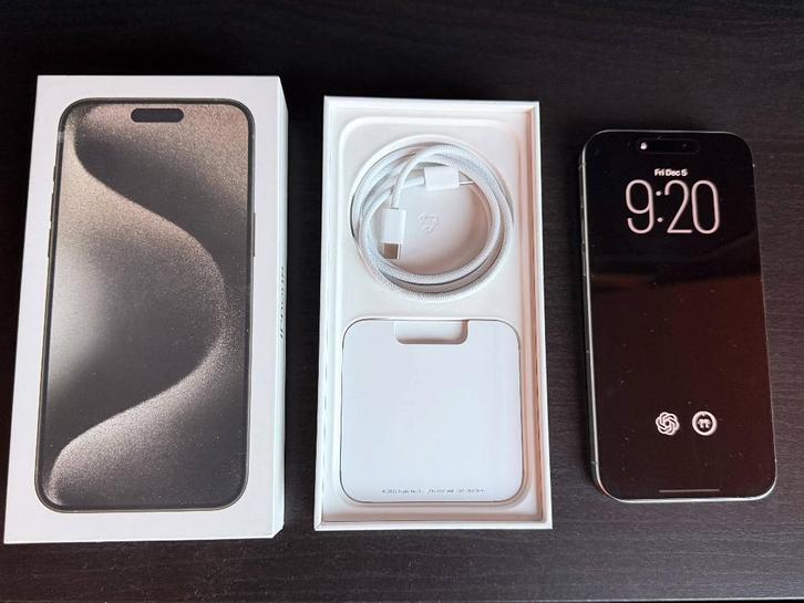 Phone 15 Pro Max – Titanium 256GB, Telecommunicatie, Mobiele telefoons | Apple iPhone, Gebruikt, 256 GB, Zonder abonnement, Zonder simlock