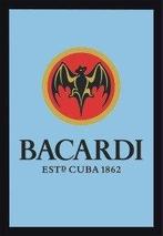 Bacardi Est Cuba 1862 logo reclame spiegel wanddeco cafedeco, Verzamelen, Merken en Reclamevoorwerpen, Reclamebord, Info@deconoord.nl