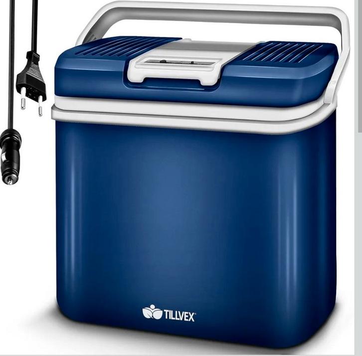 Tillvex Thermo Elektrische Koelbox 24L - Nieuw!, Caravans en Kamperen, Koelboxen, Nieuw, Koelbox, Elektrisch, Ophalen of Verzenden