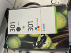 HP 301 originele zwarte/drie-kleuren inktcartridges, 2-pack, Computers en Software, Printerbenodigdheden, Ophalen of Verzenden