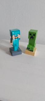 Minecraft Steve en een Creeper figuurtjes, Ophalen of Verzenden, Zo goed als nieuw
