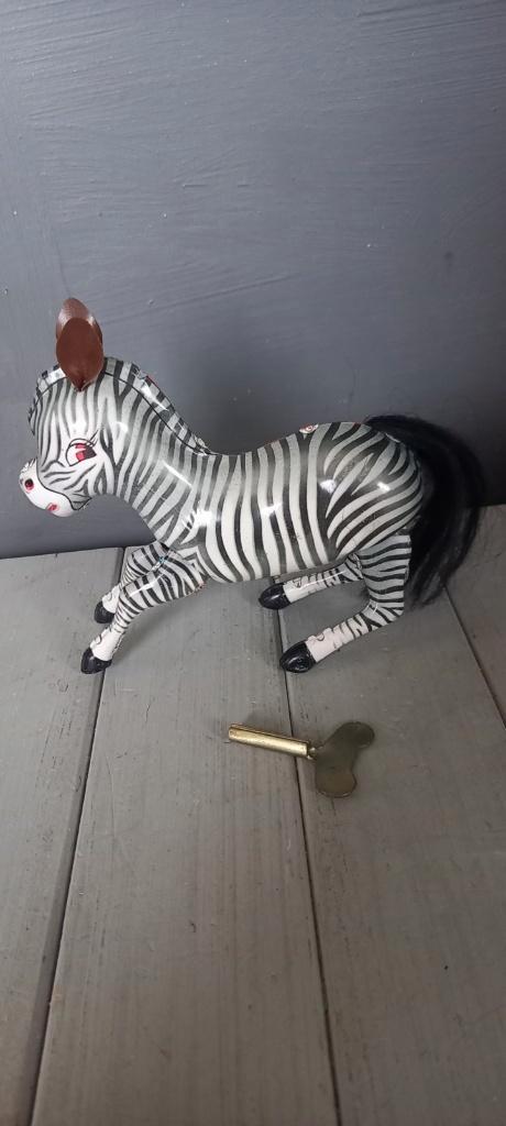 Blikken jumping zebra wind up opwindbaar China MS 505, Antiek en Kunst, Antiek | Speelgoed, Ophalen of Verzenden