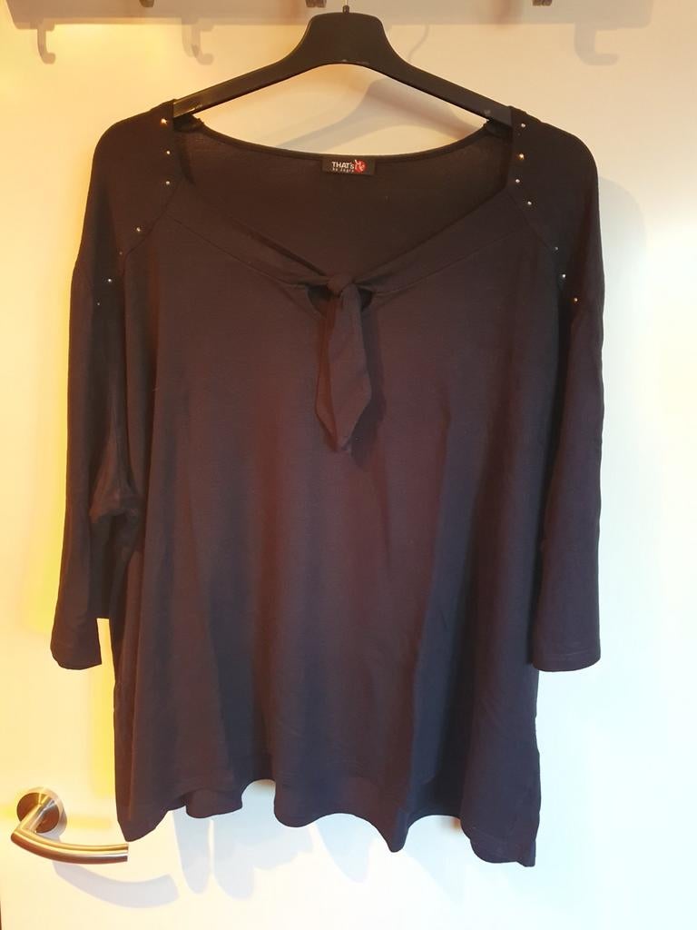 Zwart shirt 3/4 mouw maat 54 That's Me by Jagro, Kleding | Dames, Grote Maten, Zwart, Nieuw, That's Me by Jagro, Shirt of Top
