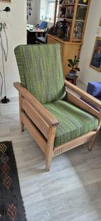Zeer mooie Fauteuil met nieuwe vulling en Gabriel  stof, Huis en Inrichting, Fauteuils, Ophalen, Hout, 75 tot 100 cm, Zo goed als nieuw