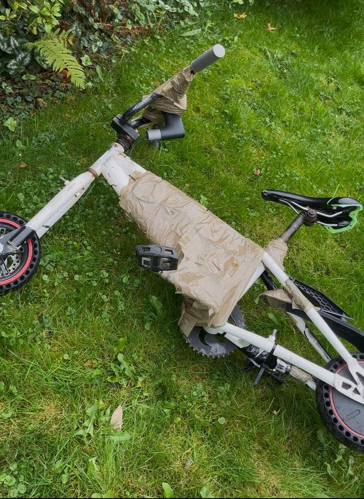 Omgebouwd fiets, Fietsen en Brommers, Elektrische fietsen, Zo goed als nieuw, Minder dan 30 km per accu, Ophalen