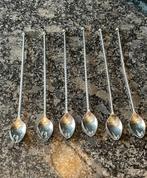 Verzilverde Stijlappel Koffielepels Getorste Steel, Ophalen of Verzenden, Zilver