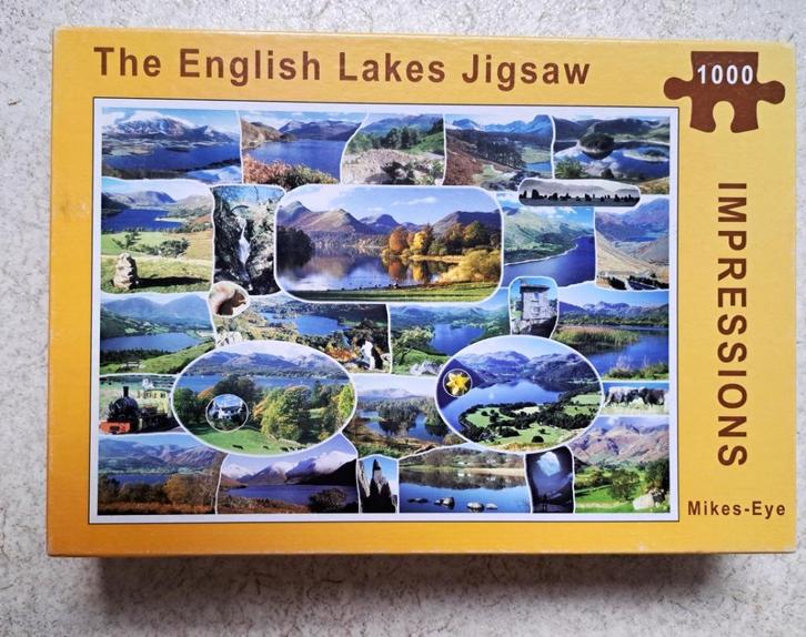 Puzzel English Lakes 1000 stukjes, Hobby en Vrije tijd, Denksport en Puzzels, Gebruikt, Legpuzzel, 500 t/m 1500 stukjes, Ophalen of Verzenden