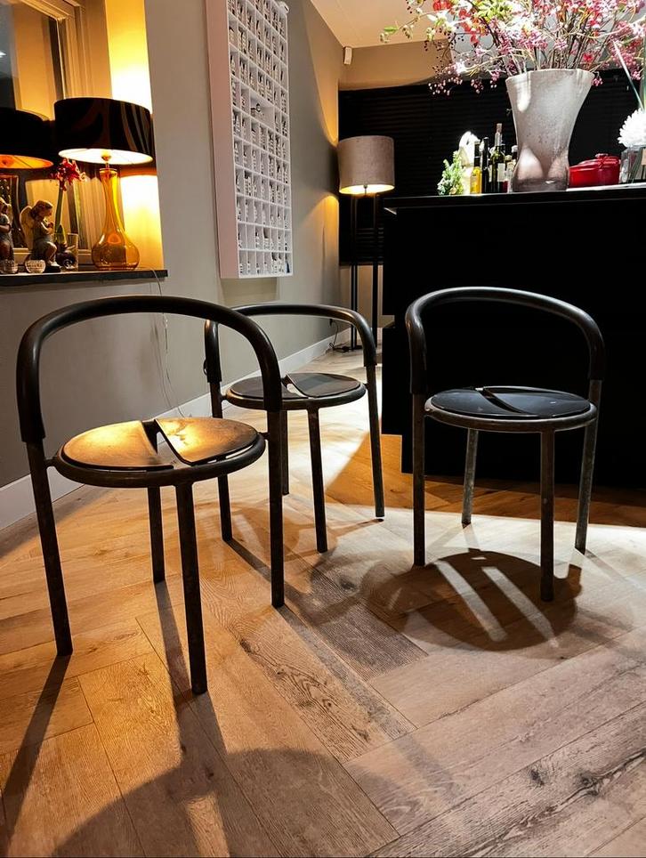 Fritz Hansen Pelikan Design stoelen, Huis en Inrichting, Stoelen, Gebruikt, Drie, Metaal, Overige materialen, Grijs, Ophalen