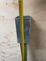 4x Verzinkte Paalhouders 7x7cm met Punt, Ophalen, Nieuw, IJzer, Overige typen