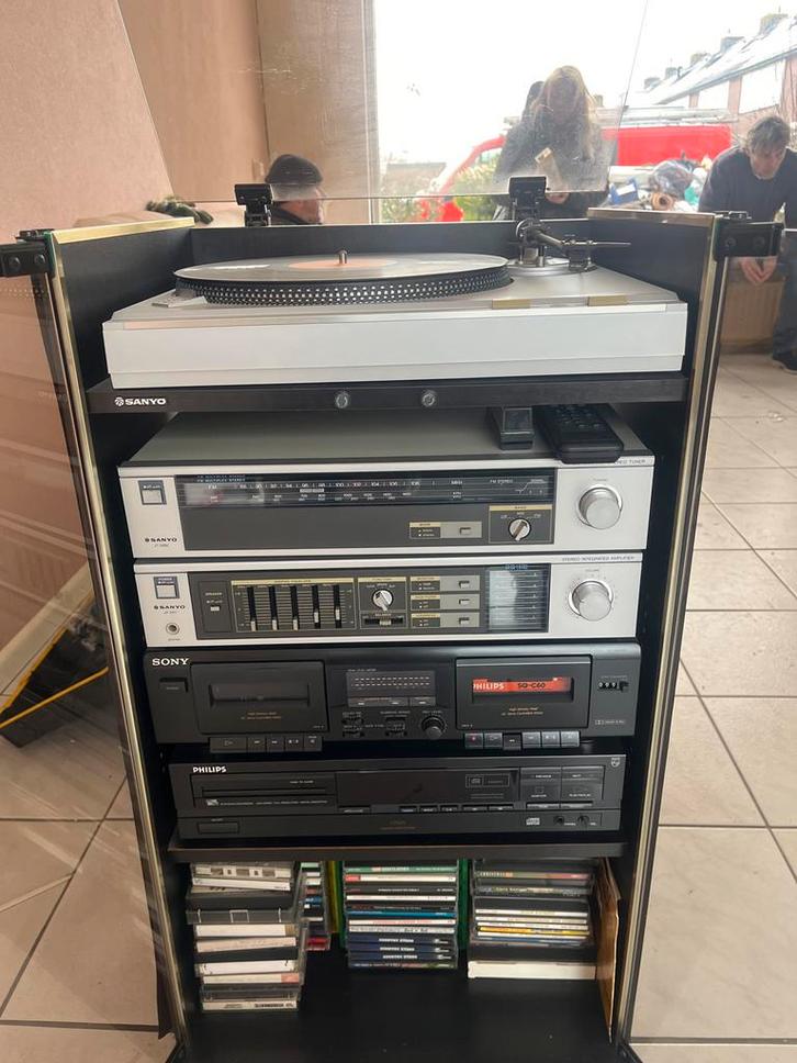 Vintage Audio Set: Sanyo, Sony, Philips, Audio, Tv en Foto, Stereo-sets, Gebruikt, Cassettedeck, Overige merken, Losse componenten