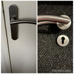 RVS deurklink hera met blind schild en zonder met los roset, Ophalen of Verzenden, Zo goed als nieuw, Rvs, Klink of Kruk