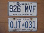 Canada nummerplaten kentekenplaten nummerplaat nummerborden, Verzamelen, Ophalen of Verzenden, Gebruikt, Auto's