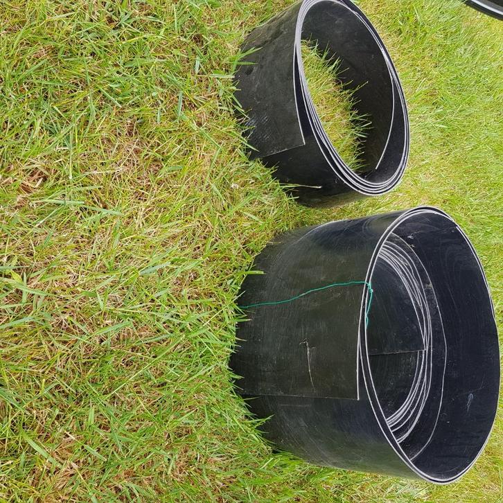 Zwarte zeer  stevige boord, Tuin en Terras, Bielzen en Borders, Gebruikt, Border, Kunststof, Minder dan 25 cm, Minder dan 100 cm