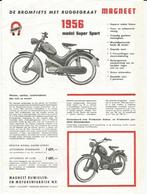 Leaflet Magneet bromfiets 1956 Weesp brommer, Fietsen en Brommers, Handleidingen en Instructieboekjes, Ophalen of Verzenden, Zo goed als nieuw