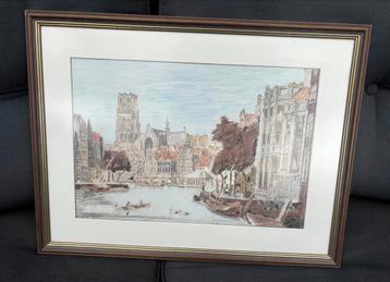 Tekening schilderij ingelijst lijst beschikbaar voor biedingen