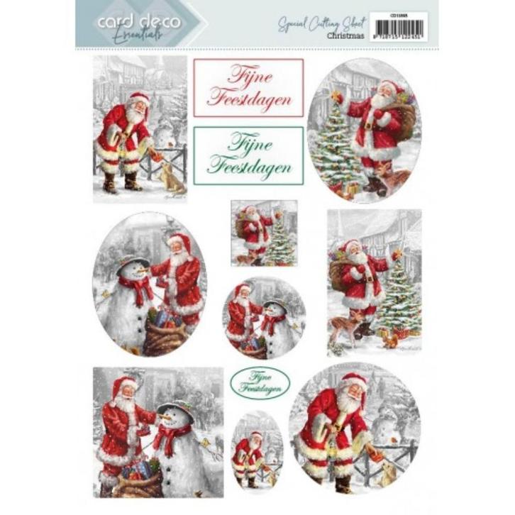 Card Deco Essentials CD11893 Christmas Dutch 3D knipvel A4, Hobby en Vrije tijd, Kaarten | Zelf maken, Nieuw, Knipvel, Kerst, Ophalen of Verzenden